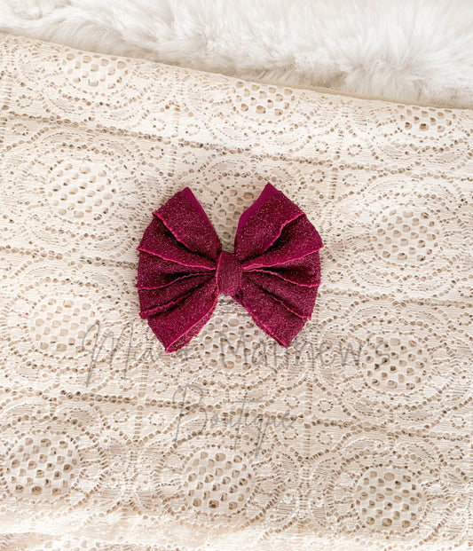 Burgundy Shimmer Ruffle