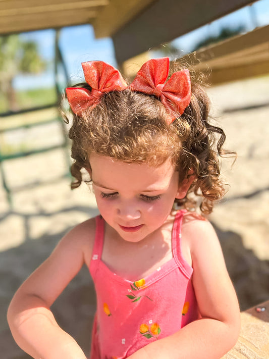 Bright Orange Shimmer HEADWRAP